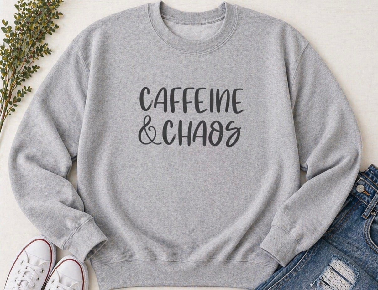 Caffeine and Chaos Crewneck