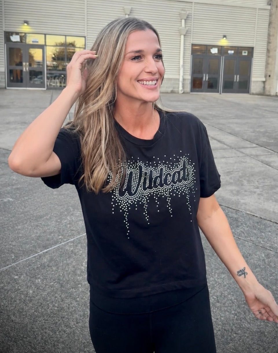 Wildcat Bling Top 🖤🤍