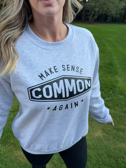 Make Sense Common Again Crewneck