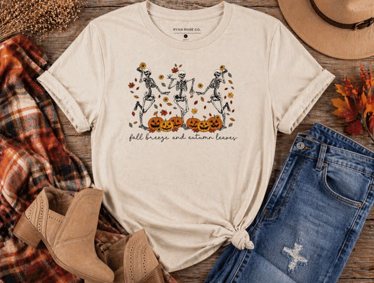 Fall Breeze and Autumn Leaves Tee