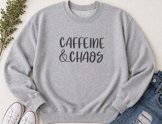 Caffeine and Chaos Crewneck